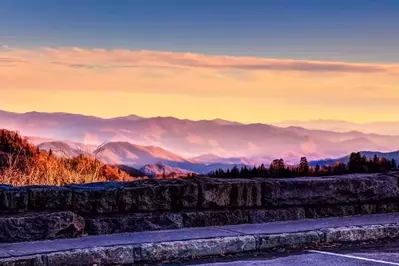 newfound gap road sunset