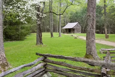 One of the many historical builldings along the Cades Cove Loop Road