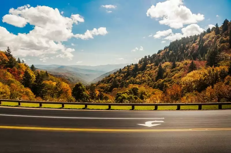 Scenic overlook in the smoky mountains
