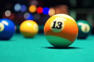 Pool table in game room of 2 bedroom Smoky Mountain vacation rental