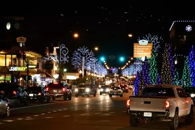 lights on the Gatlinburg Parkway