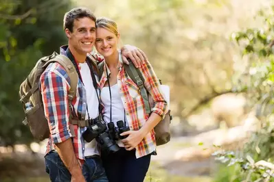 Happy couple at a Gatlinburg cabin rental