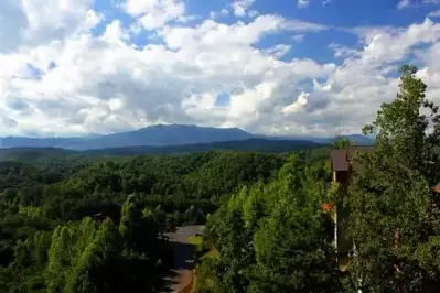 View from Splash Mountain Cabin with Alpine Chalet Rentals