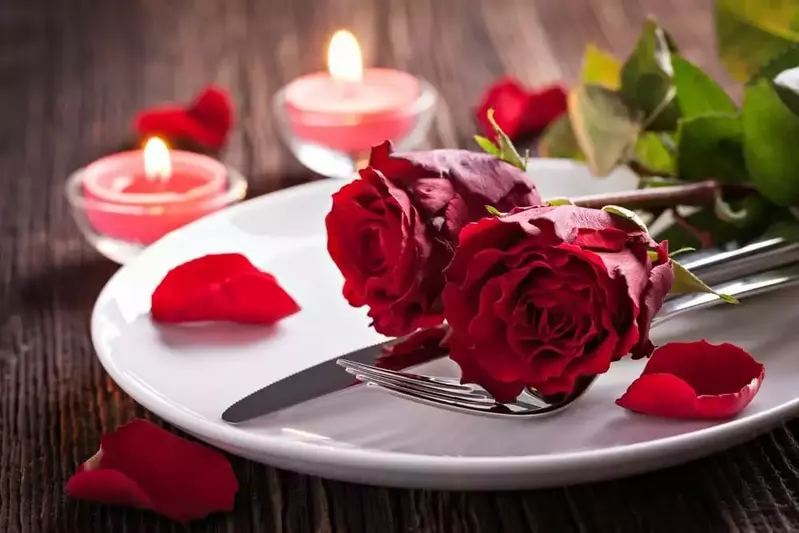roses on a plate