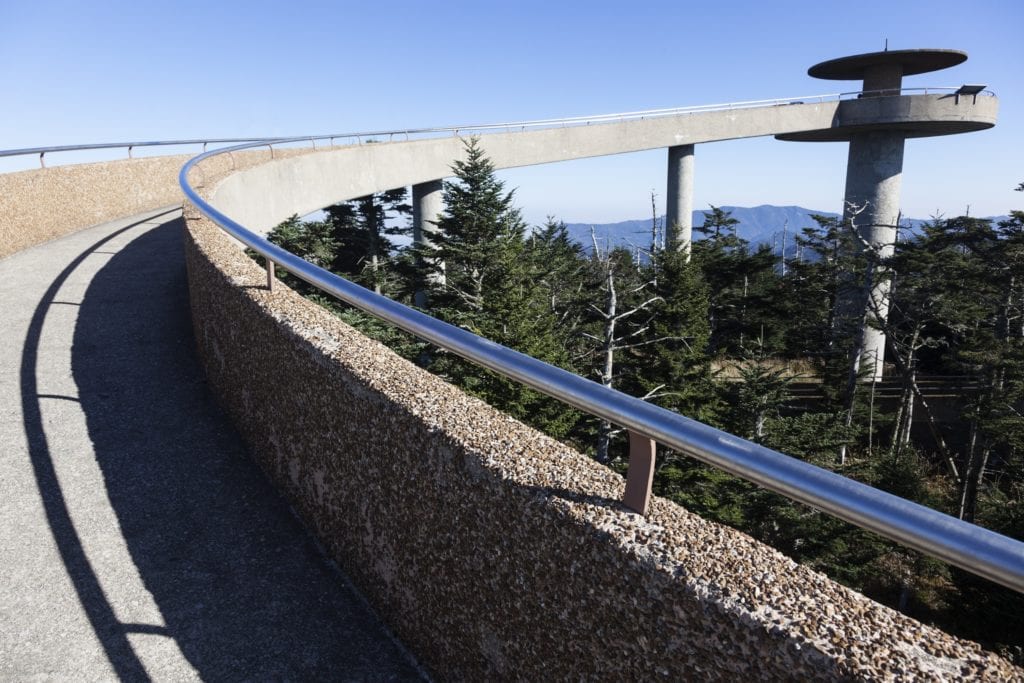 Clingmans Dome observation tower and walkway