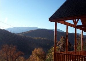 Incredible view from one of our cabins in Gatlinburg TN