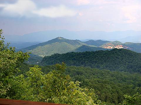 Mountain view from a Gatlinburg cabin