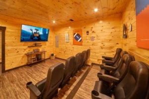 home theater in splashin around cabin