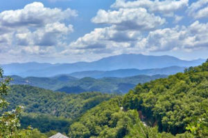 view from a 4 bedroom cabin in Gatlinburg 