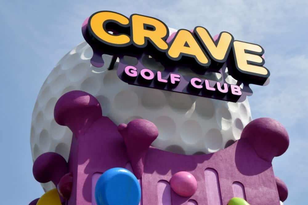 crave golf club sign pigeon forge